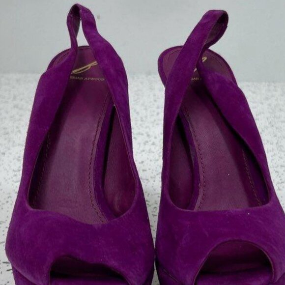 Brian Atwood Peep-Toe Slingback Heels – Size 9.5, Platform Glam - Picture 6 of 7